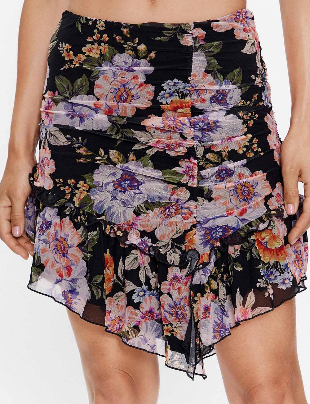 Fusta mini Guess, mix culori