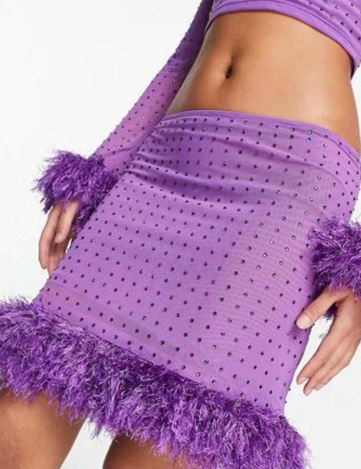 Fustă mini Miss Selfridge, mov