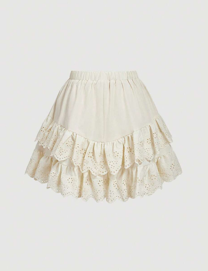 Shein miniszoknya, krémszínű