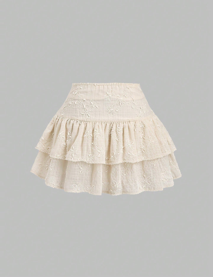 Shein miniszoknya, krémszínű