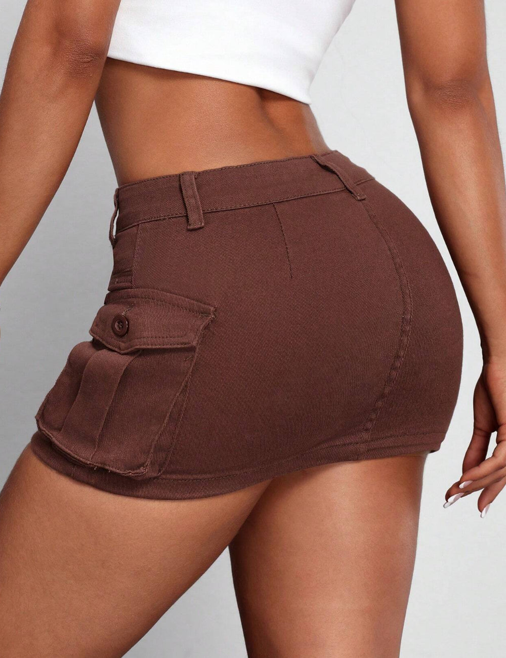 Fustă mini Shein, maro