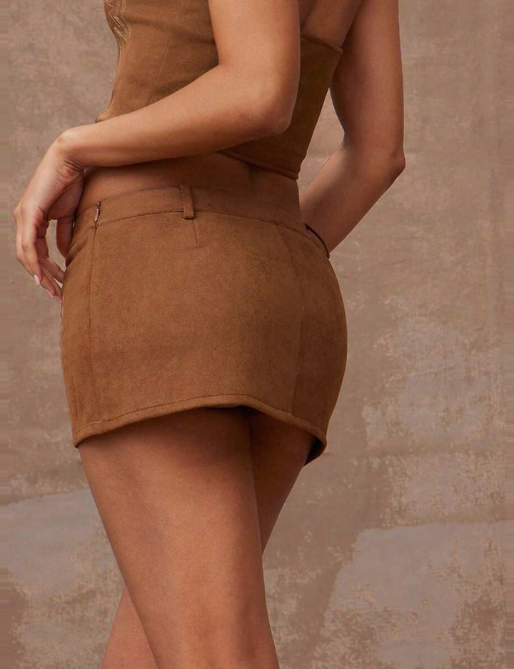 Fustă mini Shein, maro