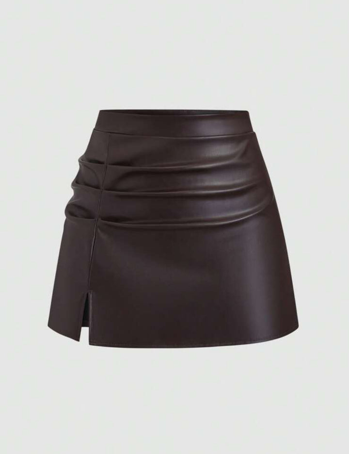 Shein miniszoknya, barna