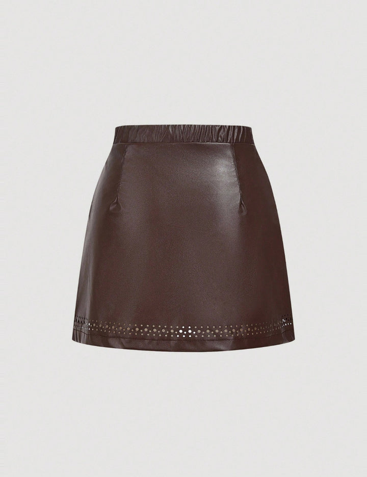 Fustă mini Shein, maro