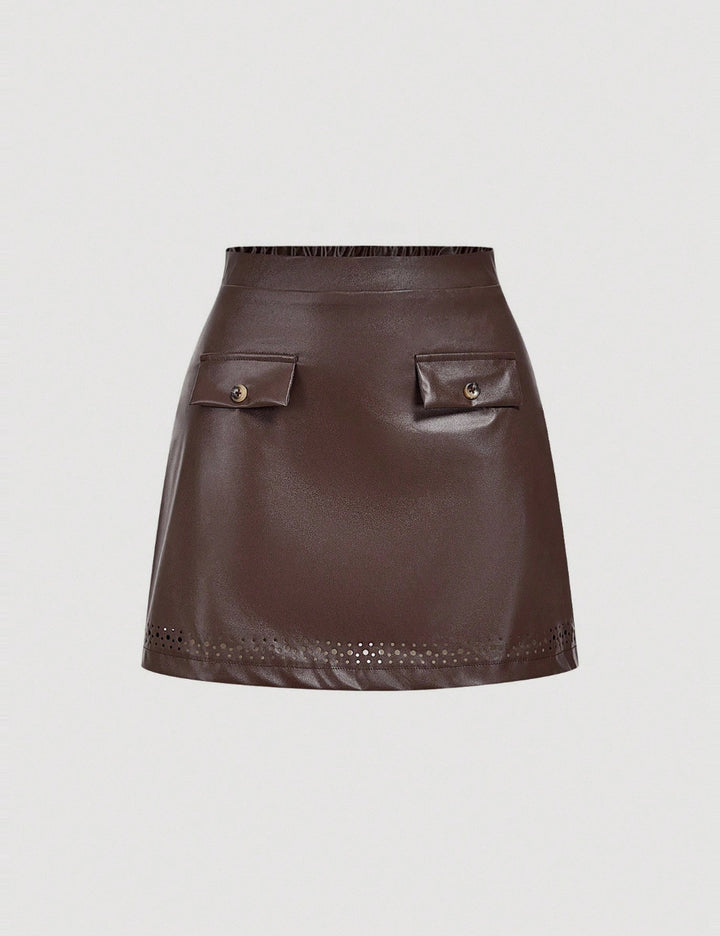 Fustă mini Shein, maro