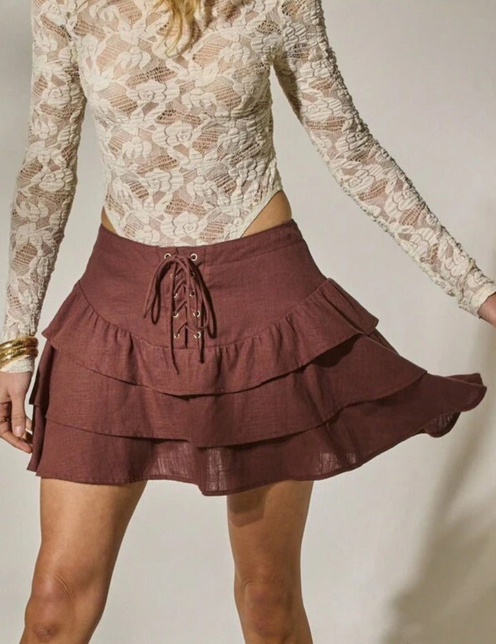 Fustă mini Shein, maro