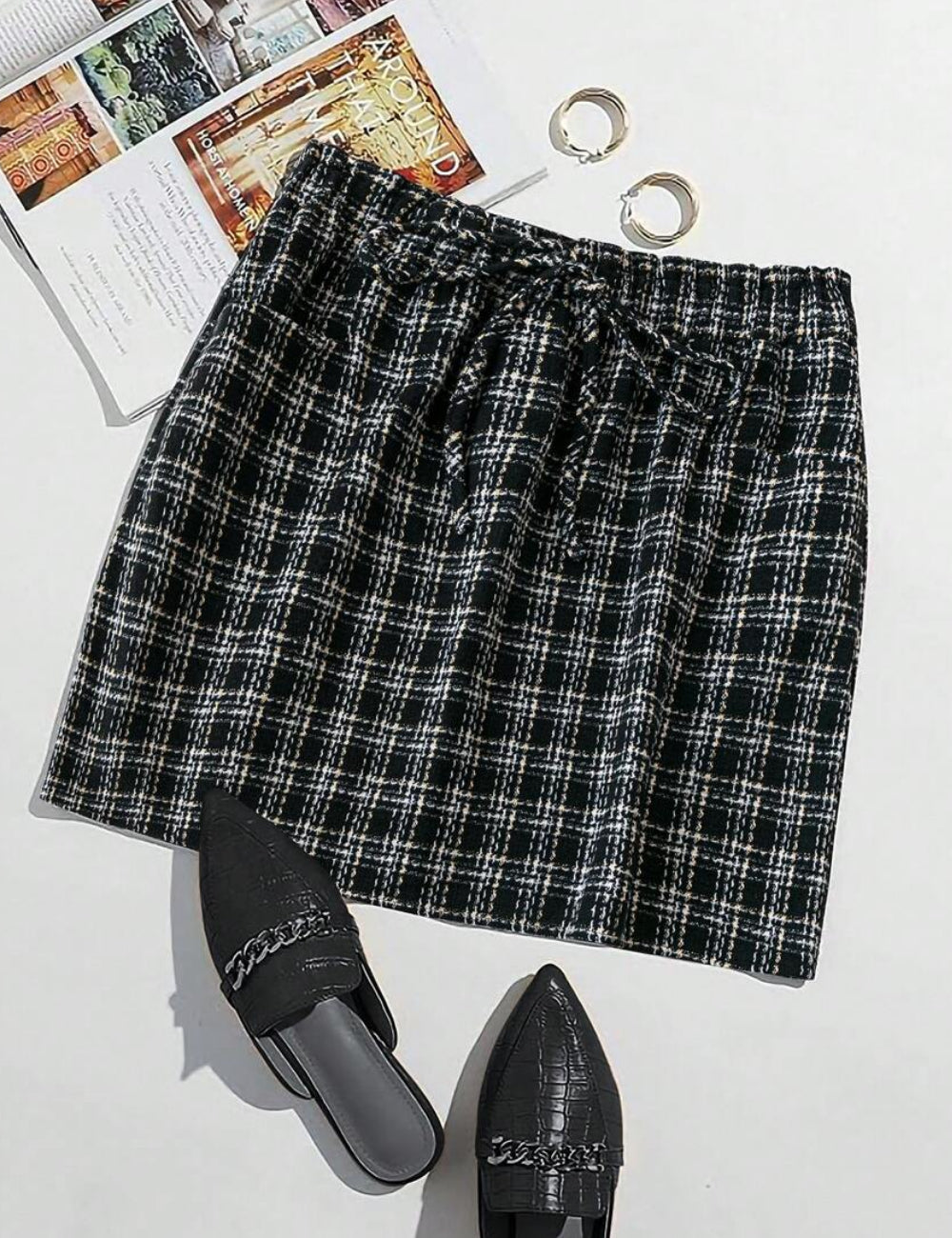 Shein Curve+ miniszoknya, vegyes színek