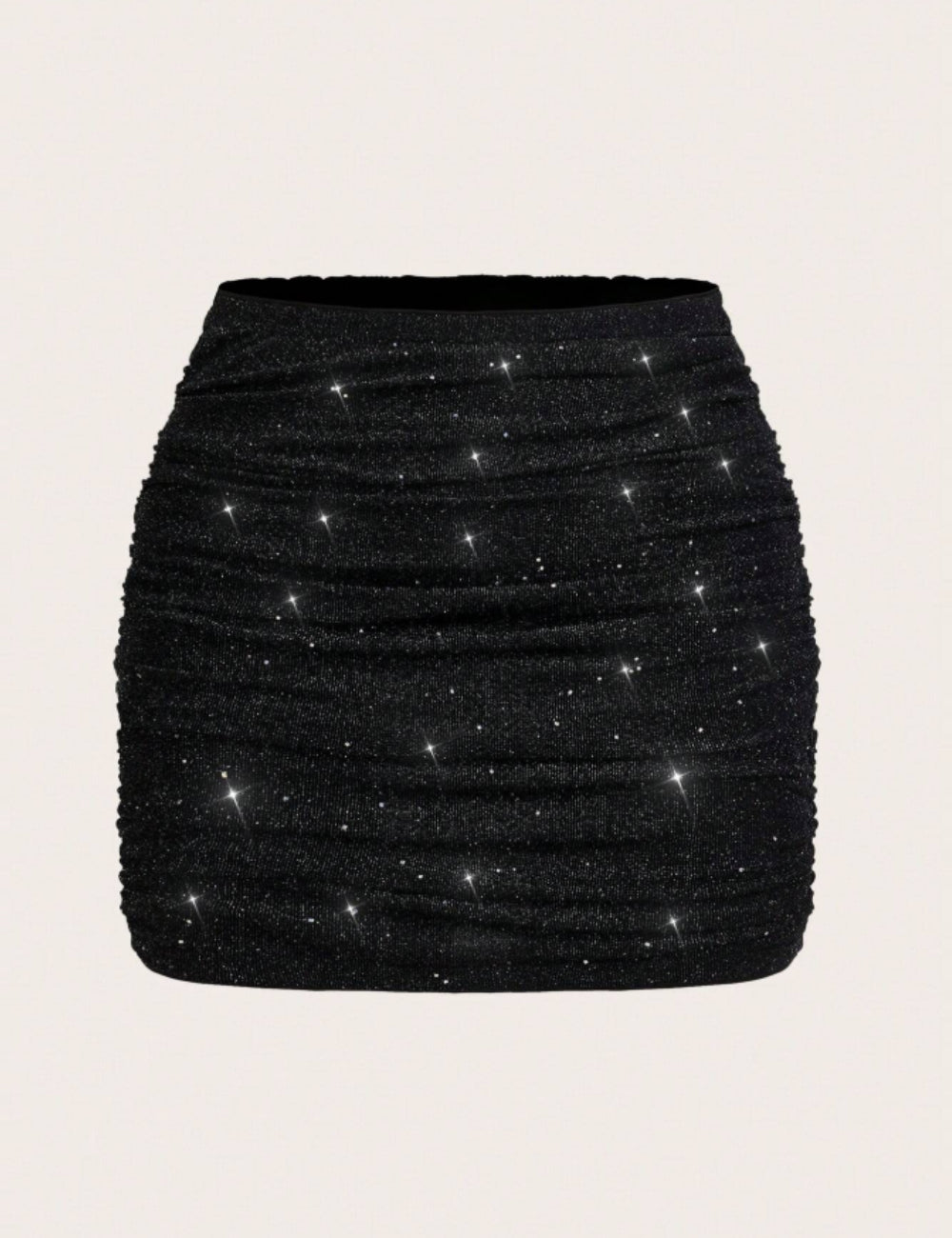 Shein Curve+ mini szoknya, fekete
