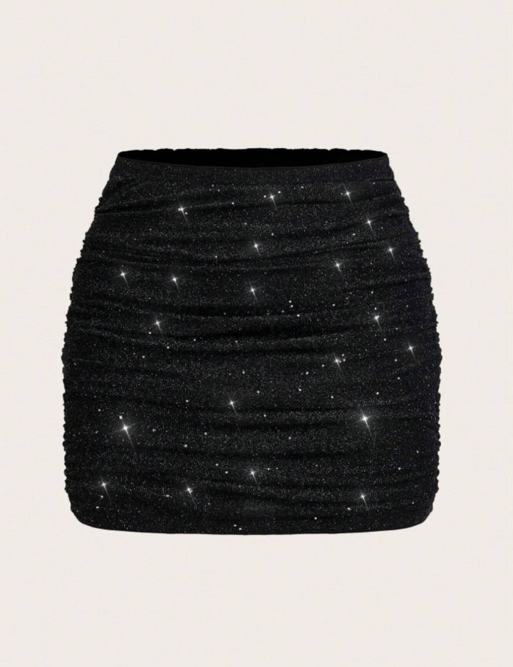 Shein Curve+ mini szoknya, fekete