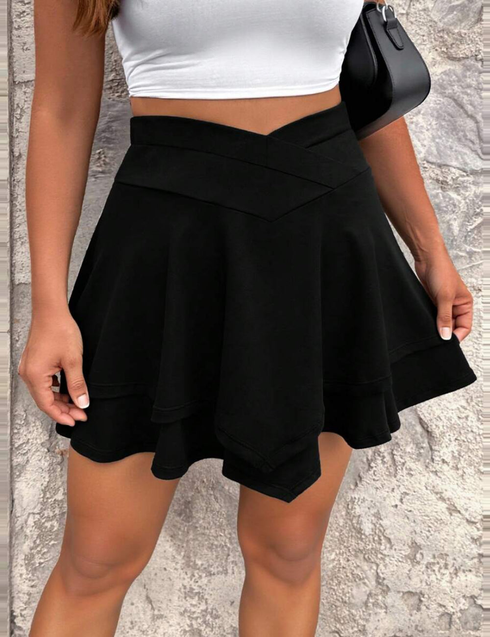 Fustă mini Shein Curve+, negru