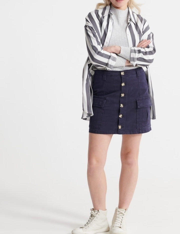 Fustă mini Superdry, albastru