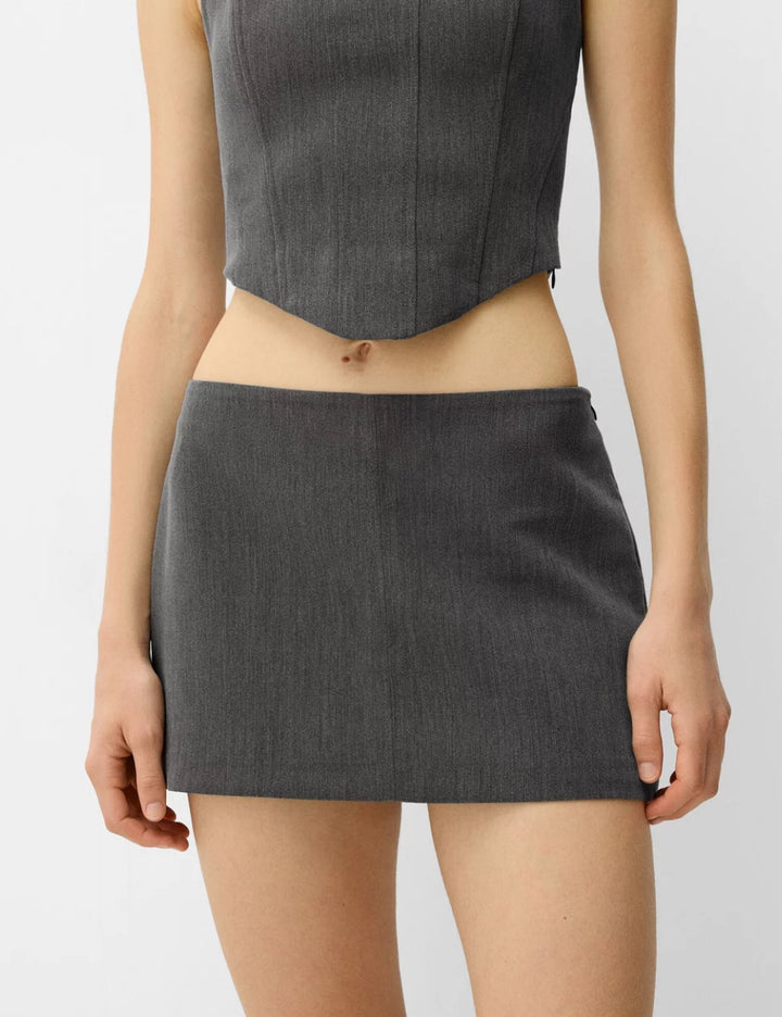 Fustă Pantalon Bershka, gri