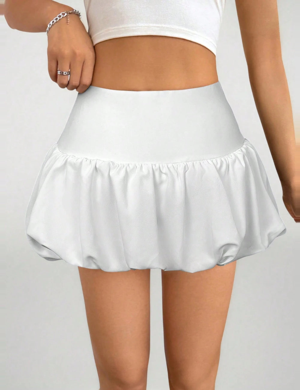 Fustă Pantalon Shein, alb