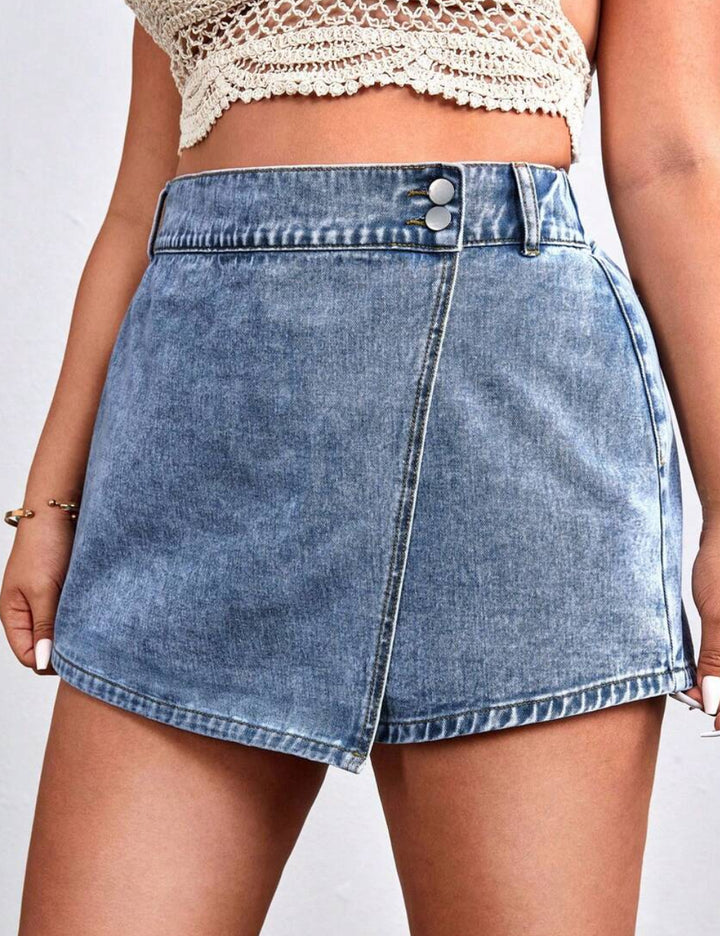 Fustă Pantalon Shein Curve+, albastru