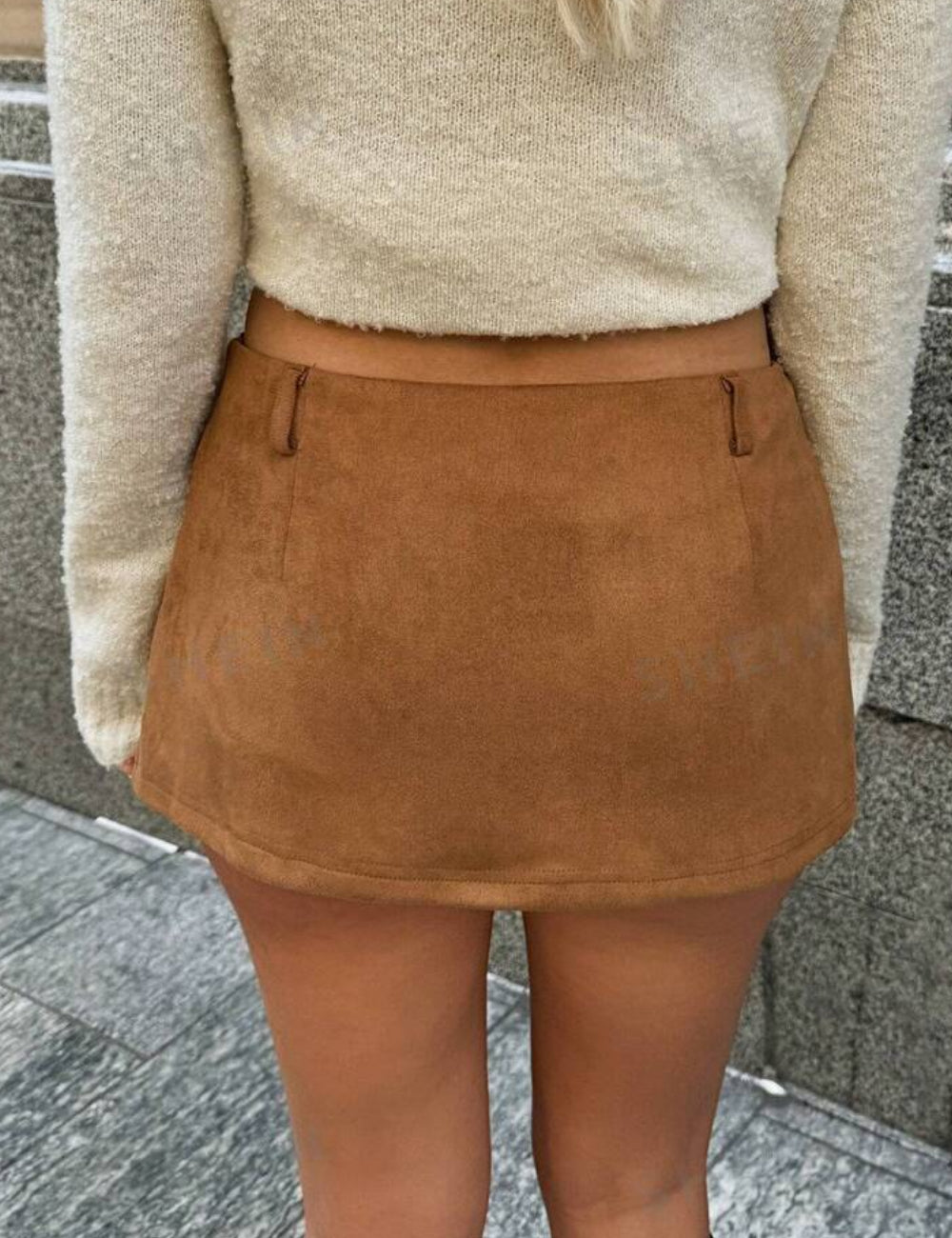 Fustă Pantalon Shein, maro