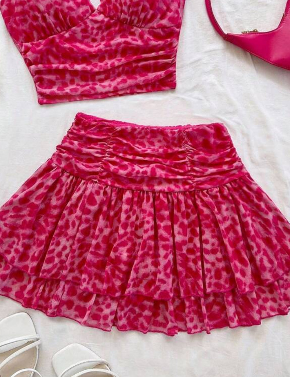 Fustă Pantalon Shein, roz