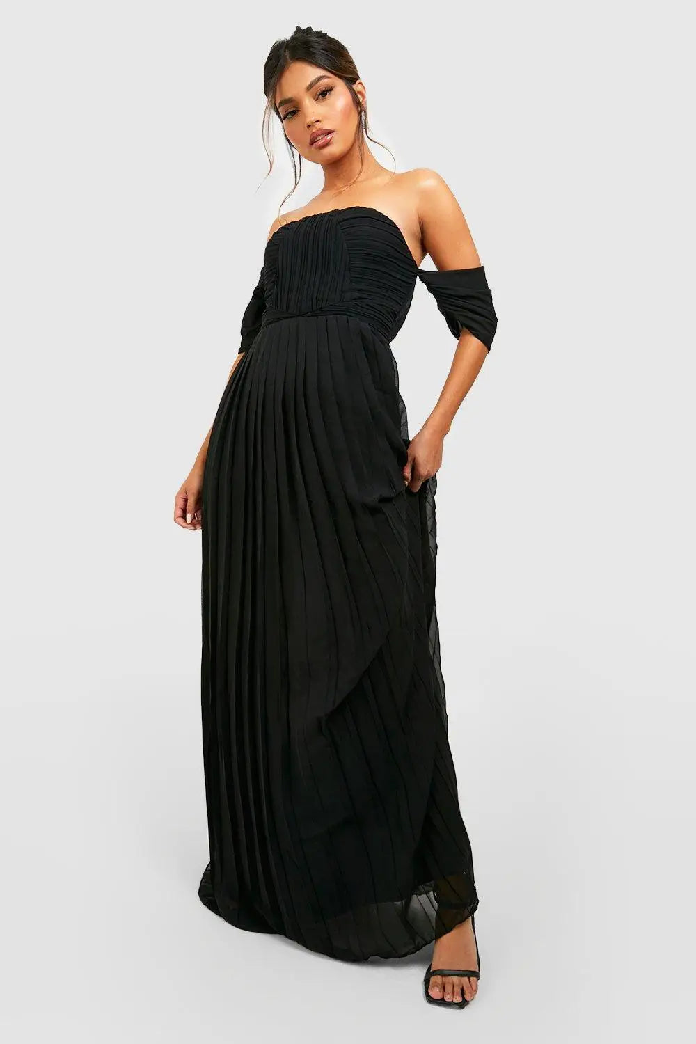 Rochie maxi BOOHOO, negru