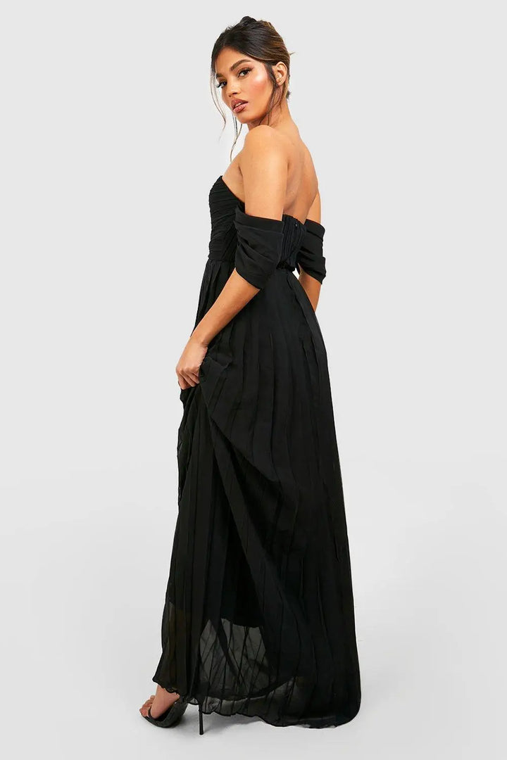 Rochie maxi BOOHOO, negru
