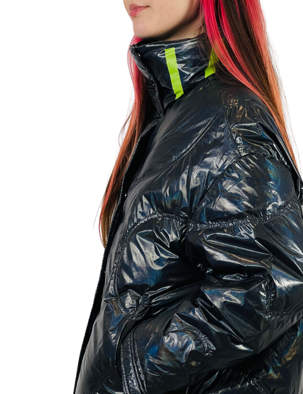 Geacă de puf natural Shein, bluemarin