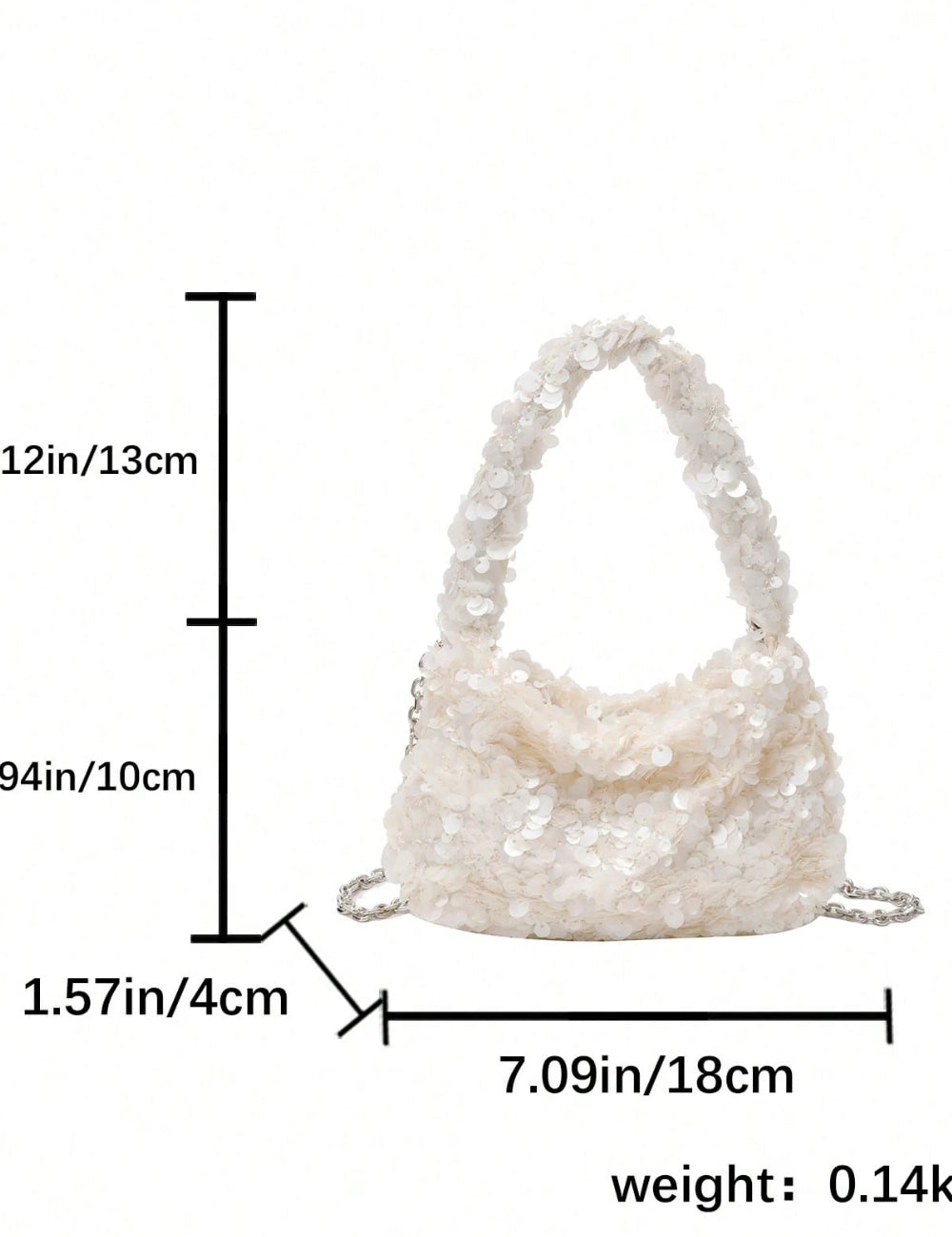 Shein mini táska, krém