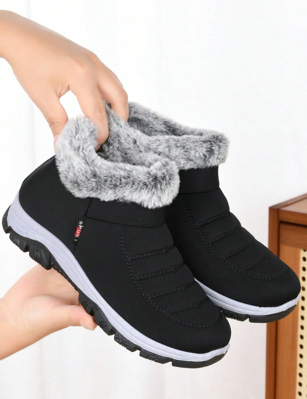 Shein csizmák, fekete