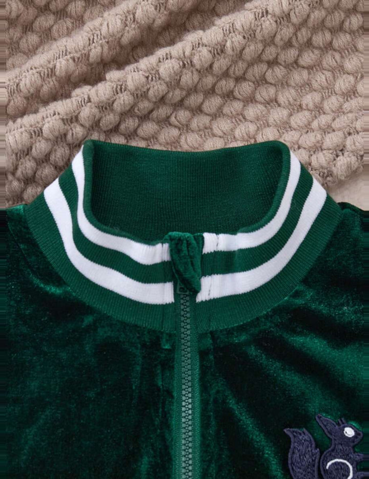 Hanorac Cu Fermoar Shein, verde