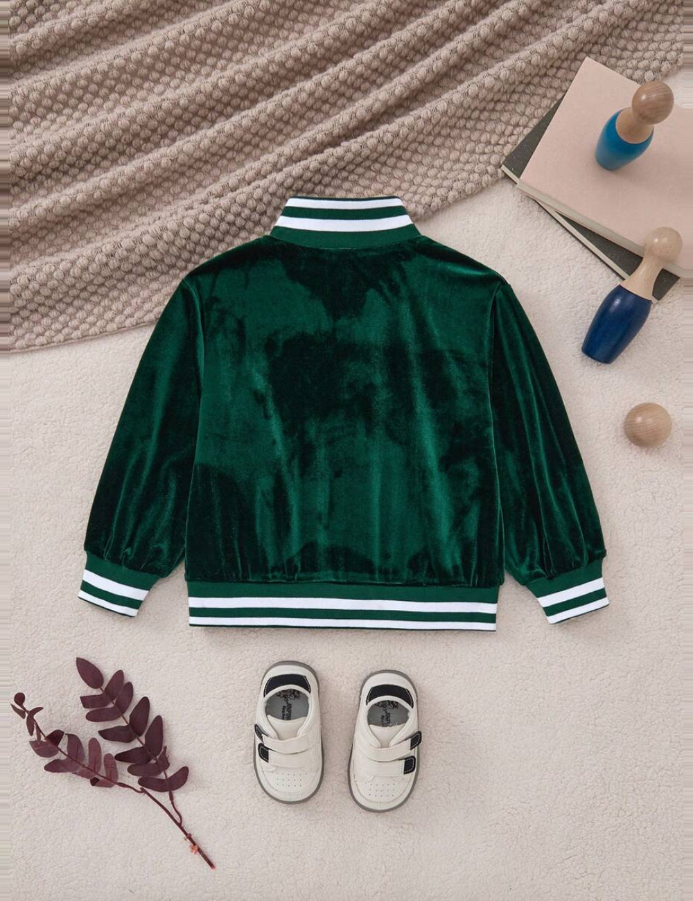 Hanorac Cu Fermoar Shein, verde
