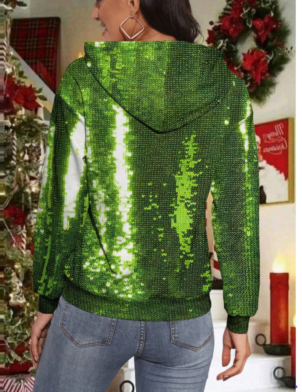 Hanorac Shein Curve+, verde