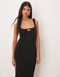 Rochie midi ASOS, negru