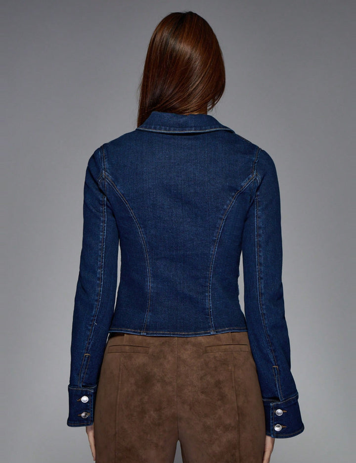 Jachetă De Blugi Shein Missguided, albastru