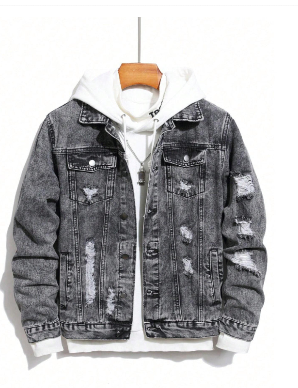 Shein szürke farmerdzseki