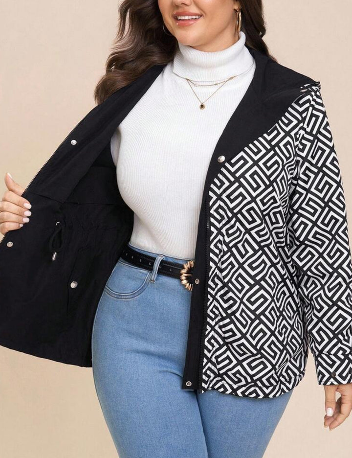 Jachetă Reversibilă Shein Curve+, mix culori
