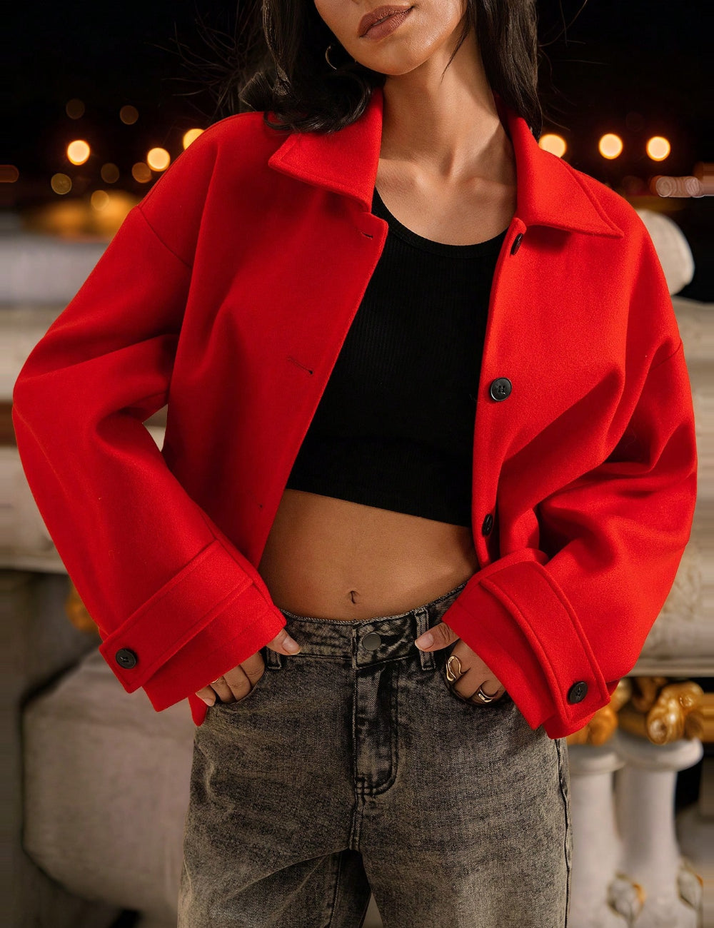 Shein Jacket, Red