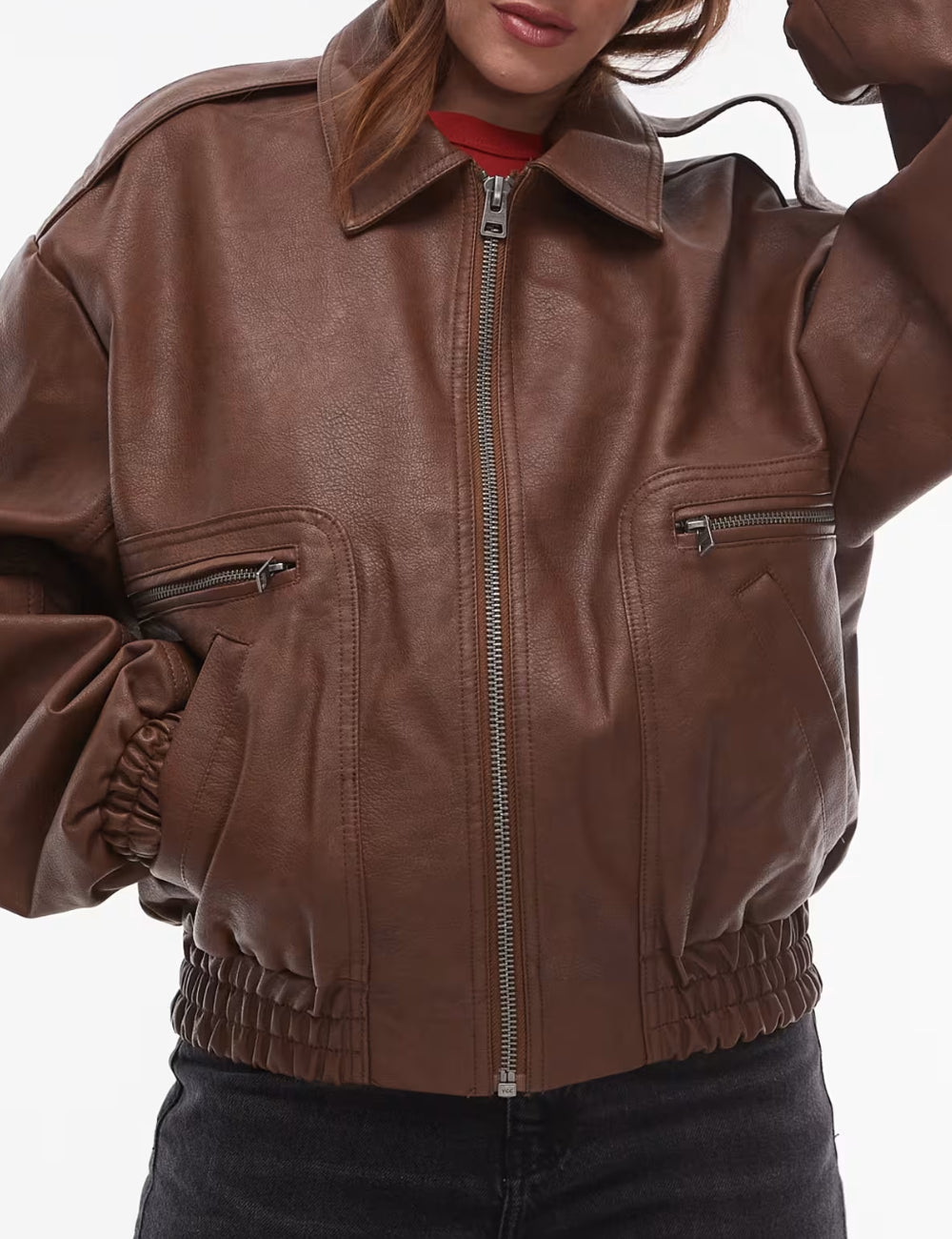 Jachetă Topshop, maro
