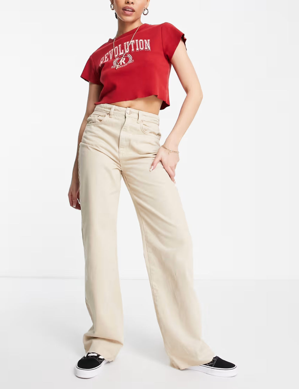 Jeans Stradivarius, bej