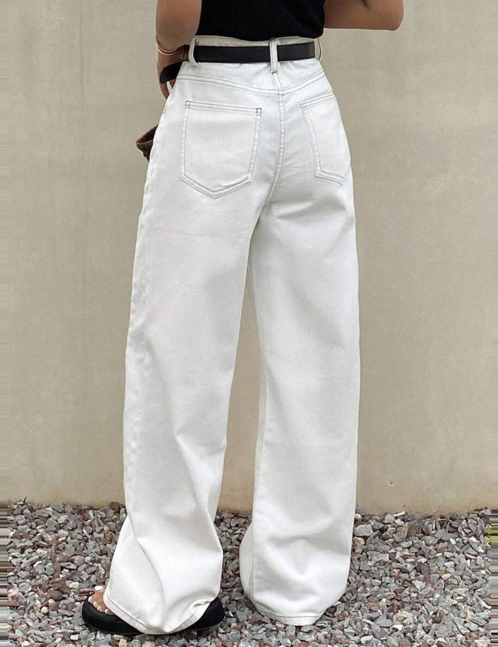 Jeans Shein, alb