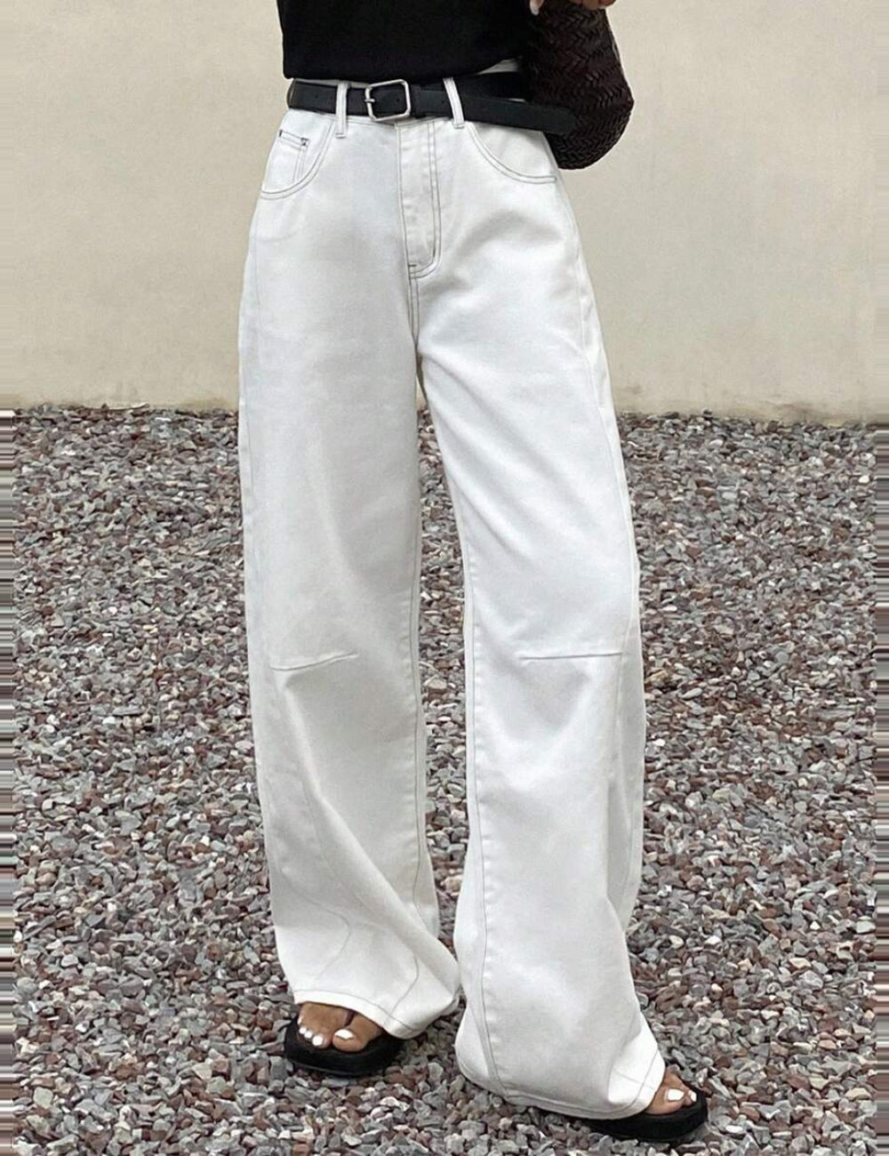 Jeans Shein, alb