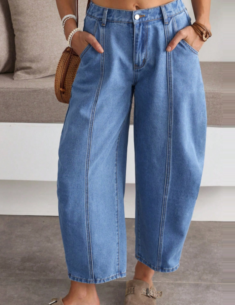 Jeans Shein, albastru