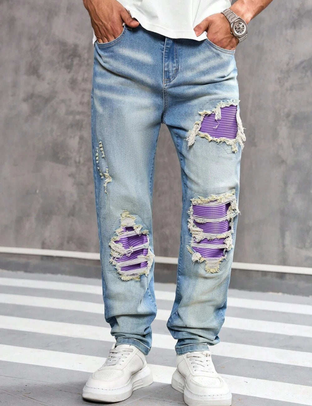 Shein MANFINITY Farmernadrág, kék
