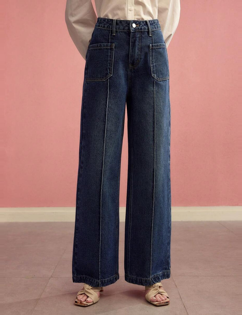 Jeans Shein MOTF, albastru