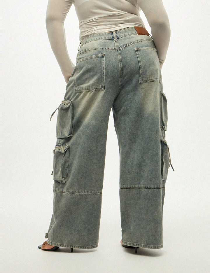 Shein Curve+ farmer, kék