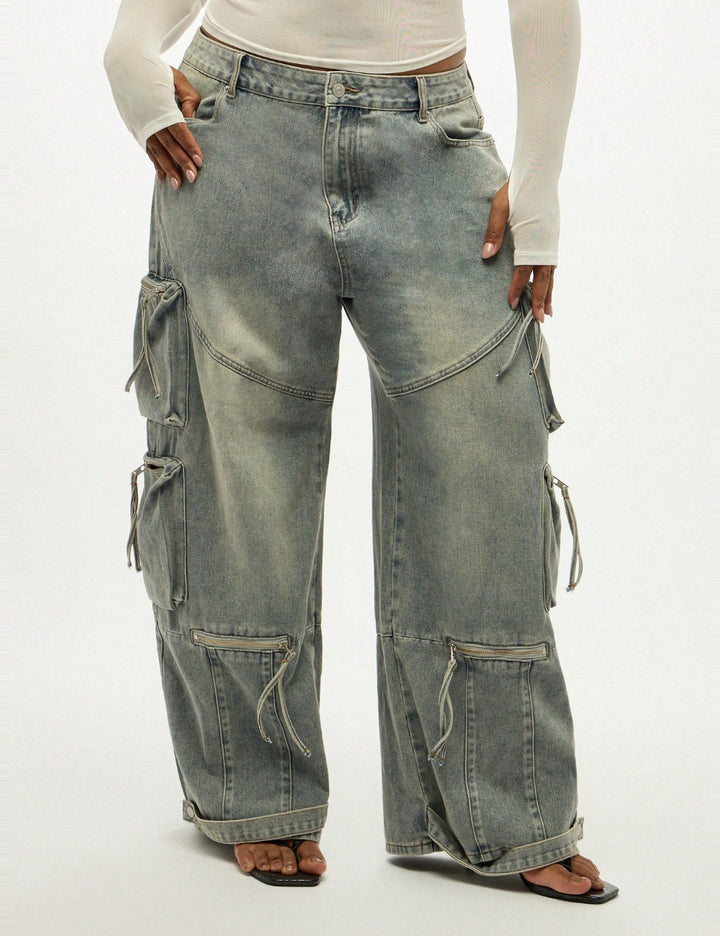 Shein Curve+ farmer, kék
