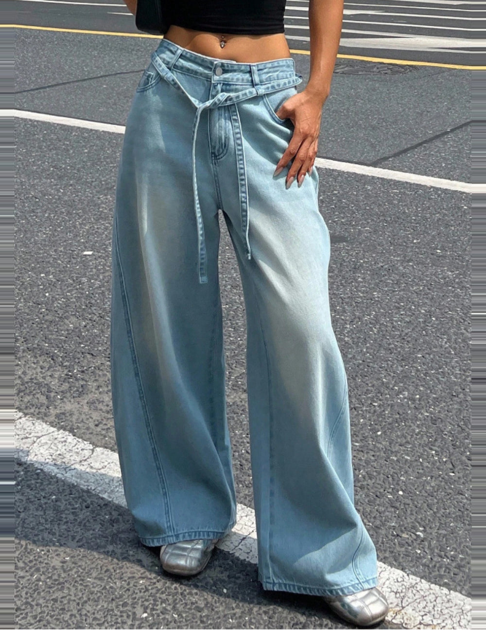 Jeans Shein, albastru