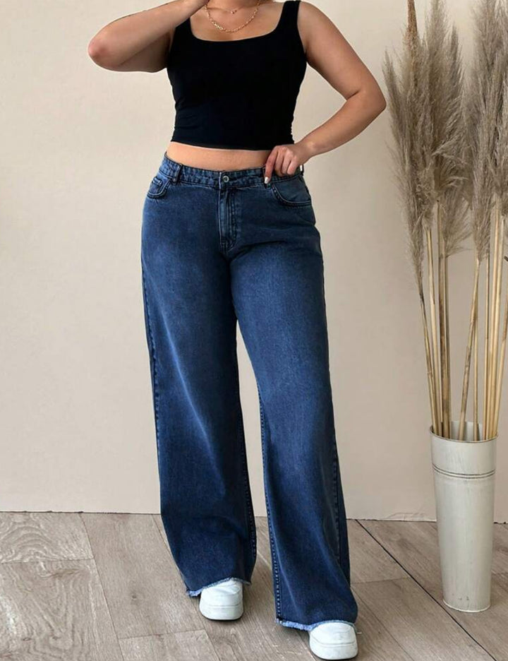 Jeans Shein Curve+, albastru