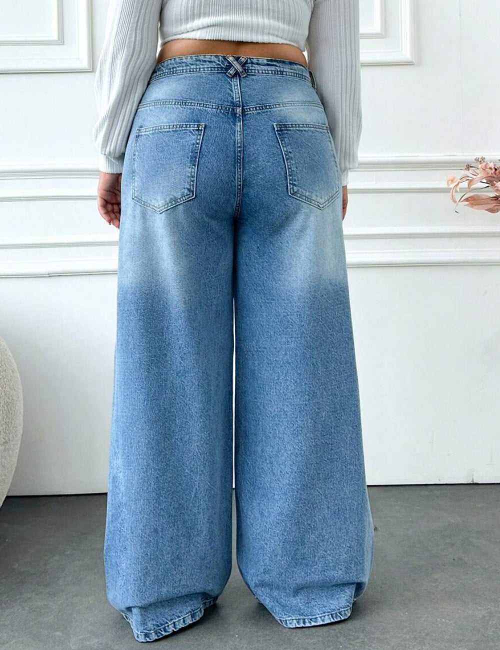 Jeans Shein Curve+, albastru