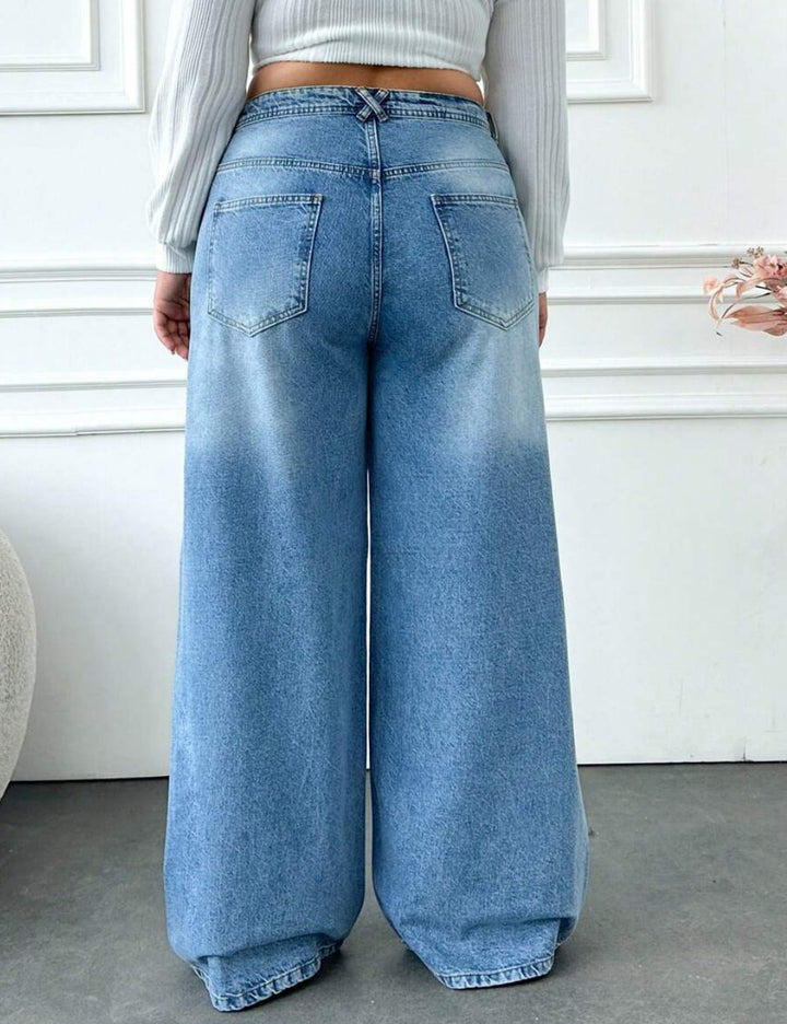 Jeans Shein Curve+, albastru
