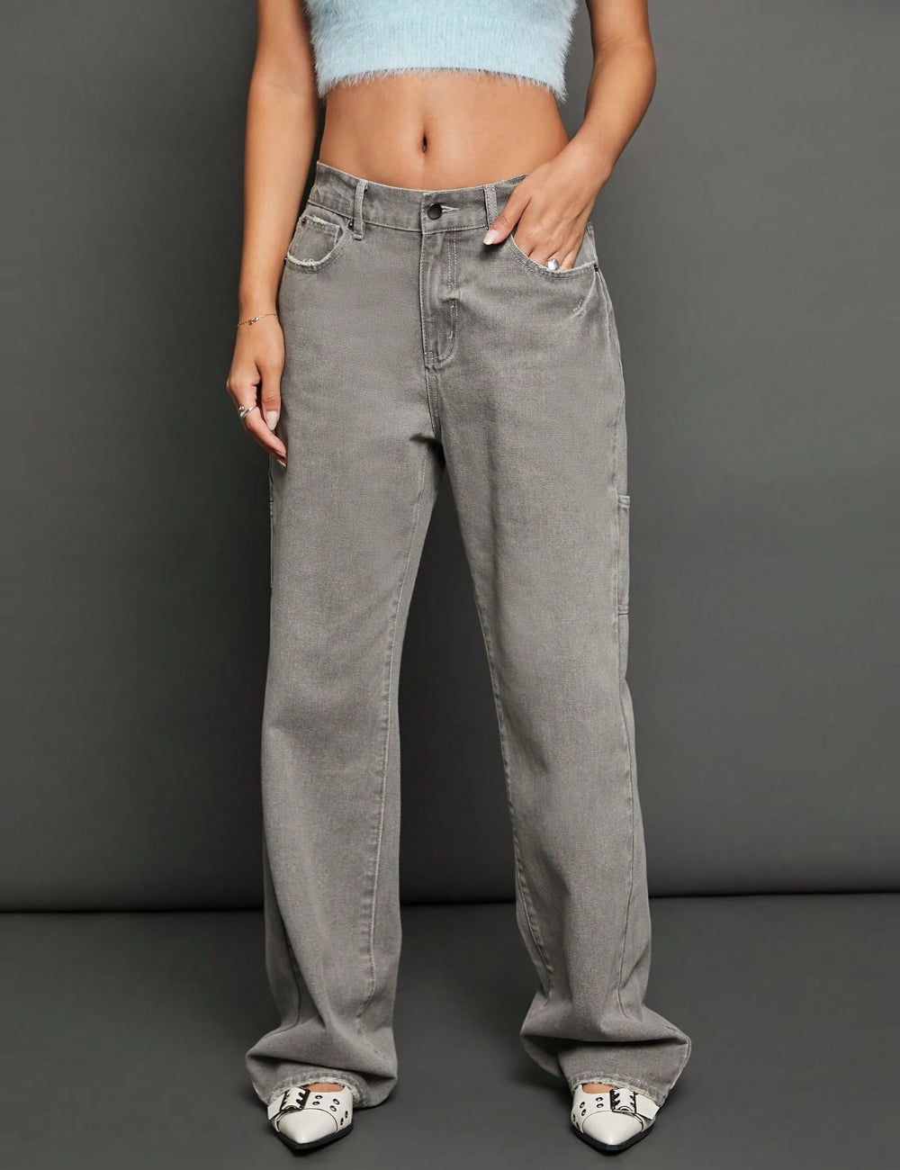 Jeans Shein, gri