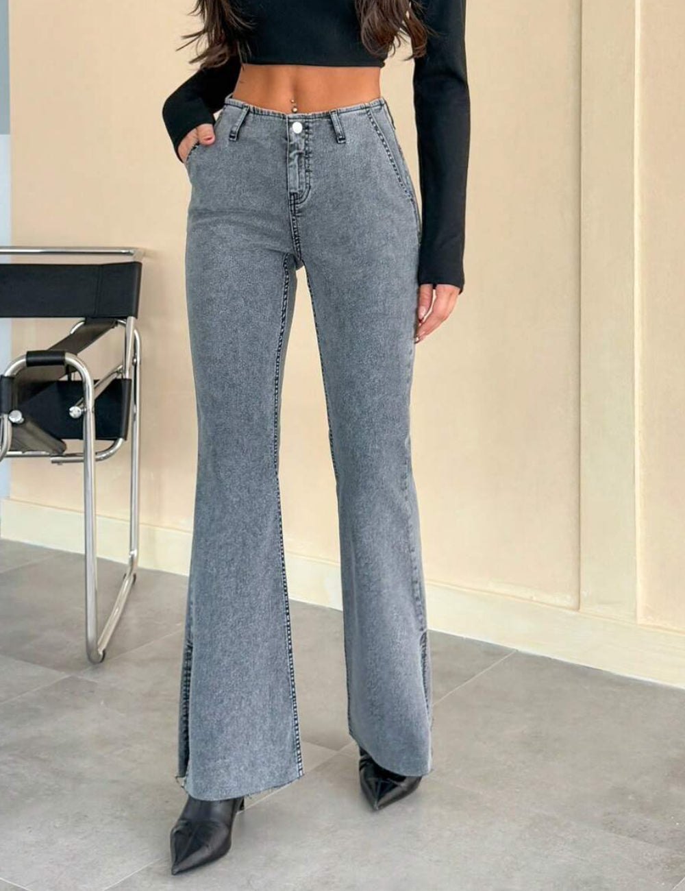 Jeans Shein, gri