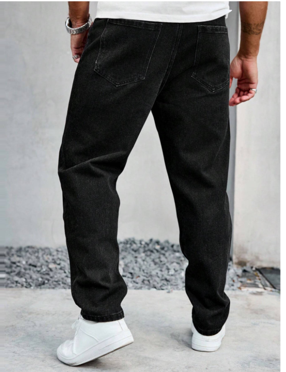 Shein MANFINITY fekete farmer