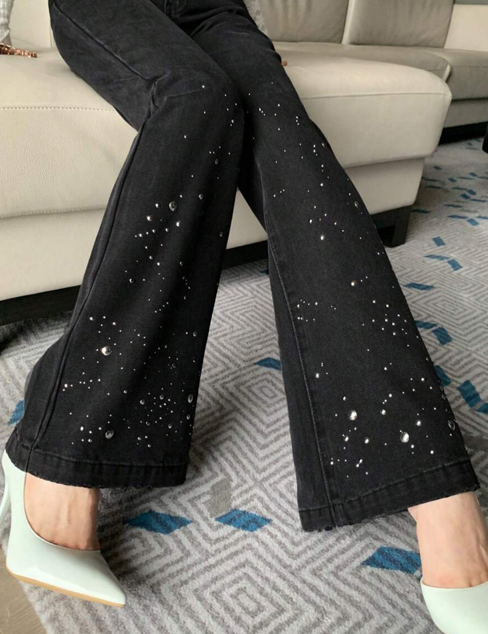 Jeans Shein DAZY, fekete